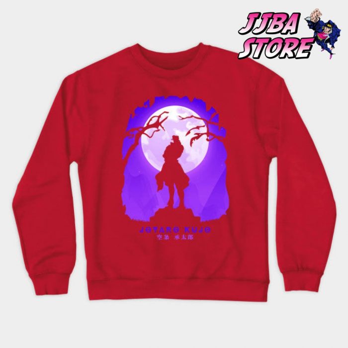 Jjba Jotaro Kujo Shadow Sweatshirt Red / S