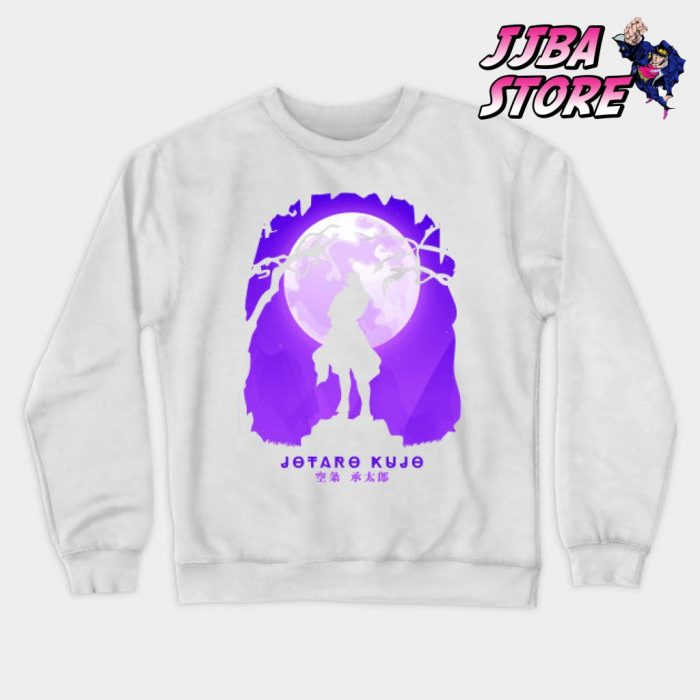 Jjba Jotaro Kujo Shadow Sweatshirt White / S