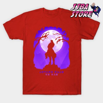 Jjba Jotaro Kujo Shadow T-Shirt Red / S