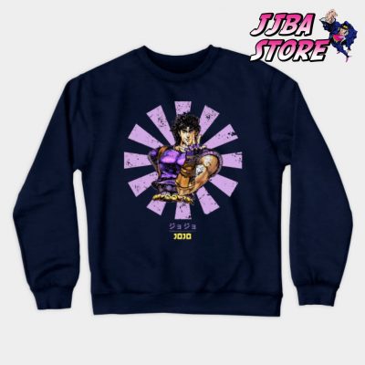 Jojo Bizarre Retro Japanese Sweatshirt Navy Blue / S