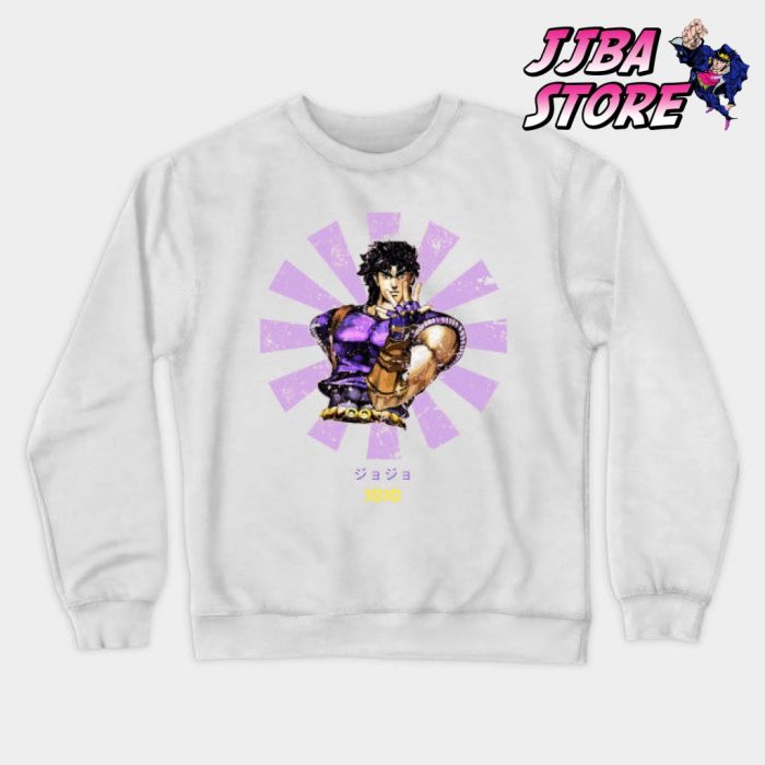 Jojo Bizarre Retro Japanese Sweatshirt White / S