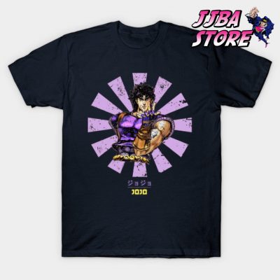 Jojo Bizarre Retro Japanese T-Shirt Navy Blue / S