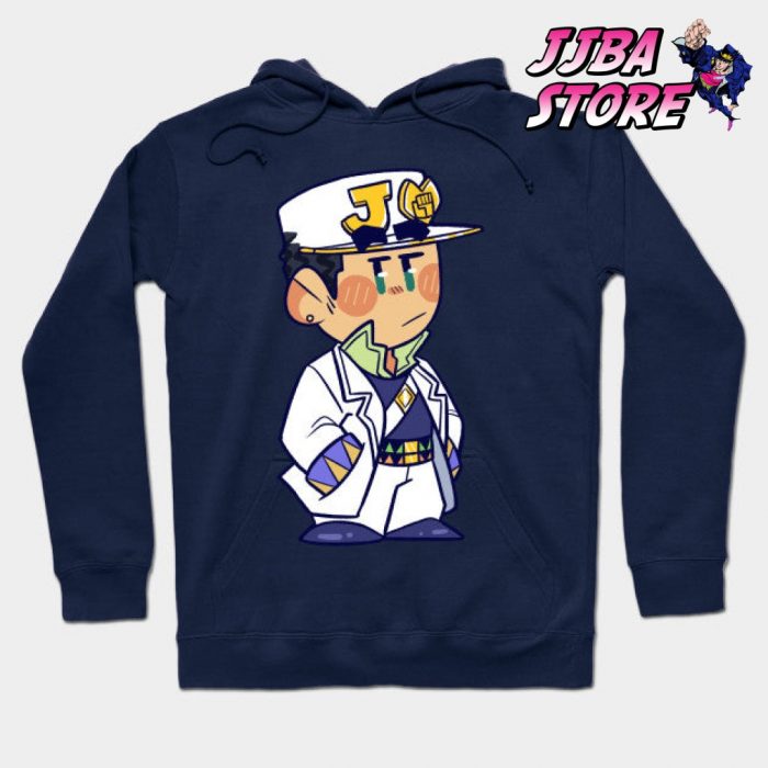 Jojos Chibi Jotaro Hoodie Navy Blue / S