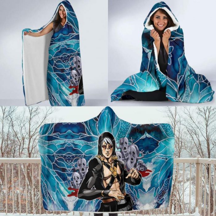 Risotto Nero Metallic Jojo's Bizarre Adventure Hooded Blanket