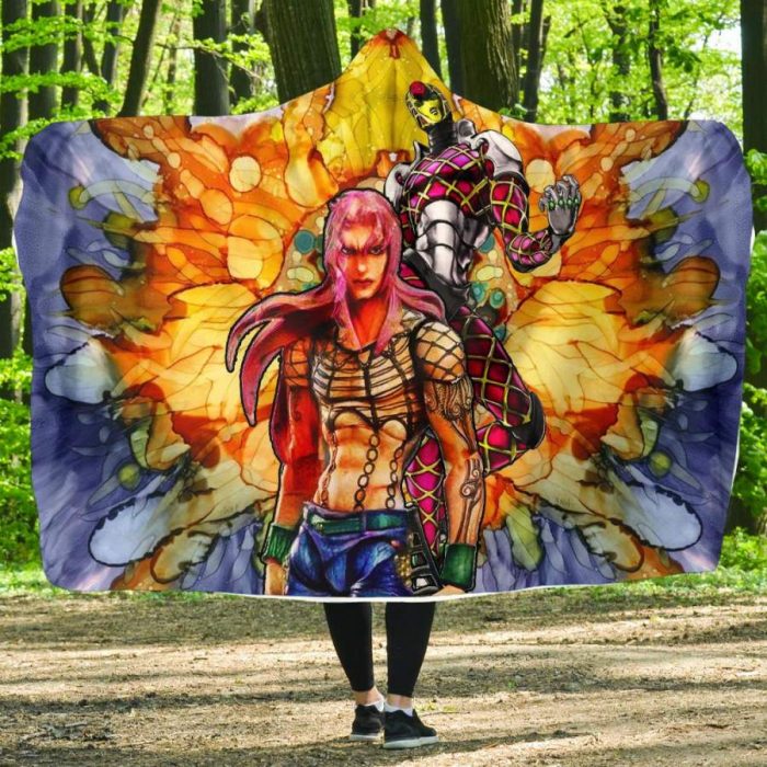 Diavolo Emperor Crimson Jojo's Bizarre Adventure Hooded Blanket