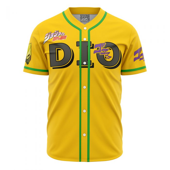 Dio JBA AOP Baseball Jersey FRONT Mockup - JJBA Store