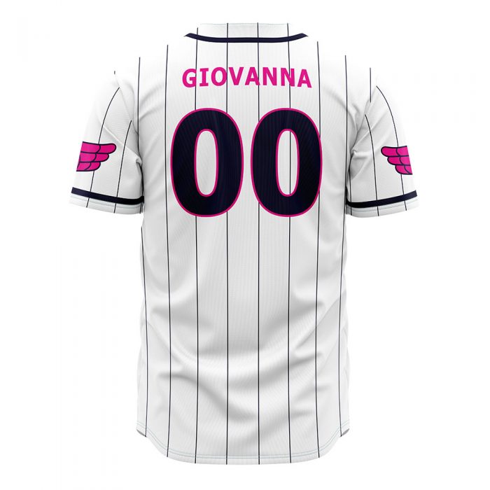 Giorno Giovanna Golden Wind JBA AOP Baseball Jersey BACK Mockup - JJBA Store