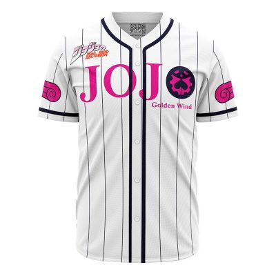 Giorno Giovanna Golden Wind JBA AOP Baseball Jersey FRONT Mockup 1 - JJBA Store