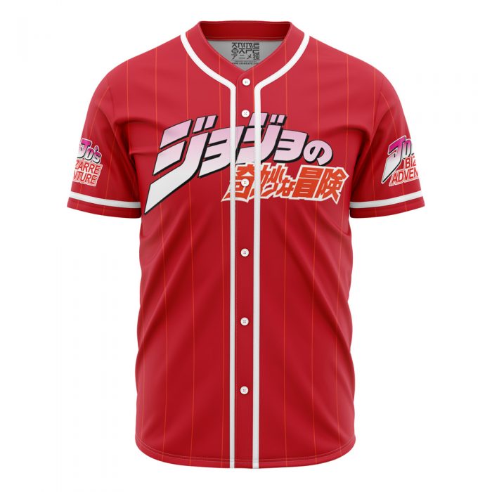 Golden Wind Squad JBA AOP Baseball Jersey FRONT Mockup - JJBA Store