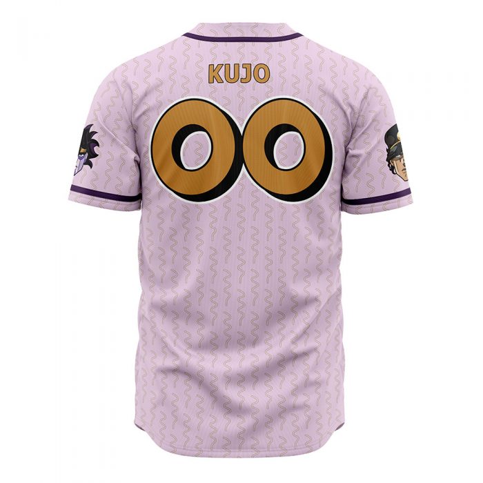 Jotaro Kujo Star Platinum JBA CWA AOP Baseball Jersey BACK Mockup - JJBA Store