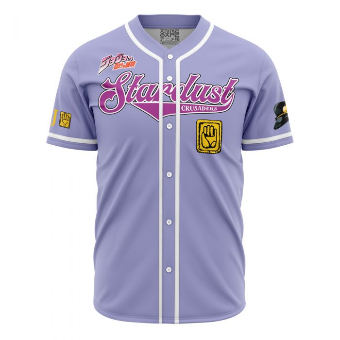 Stardust Crusaders JBA AOP Baseball Jersey AOP Baseball Jersey FRONT Mockup - JJBA Store