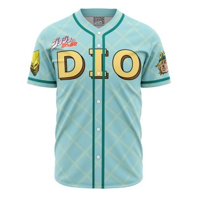 Trippy Auratic Dio Jojos Bizarre Adventure AOP Baseball Jersey FRONT Mockup - JJBA Store