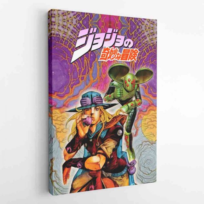 Trippy Gyro Zeppeli Ball Breaker Jojo’s Bizarre Adventure Canvas Print Wall Art