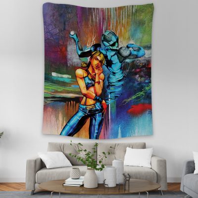 Trippy Jolyne Cujoh Stone Ocean Jojo’s Bizarre Adventure Tapestry