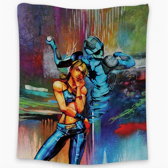 Trippy Jolyne Cujoh Stone Ocean Jojo’s Bizarre Adventure Tapestry