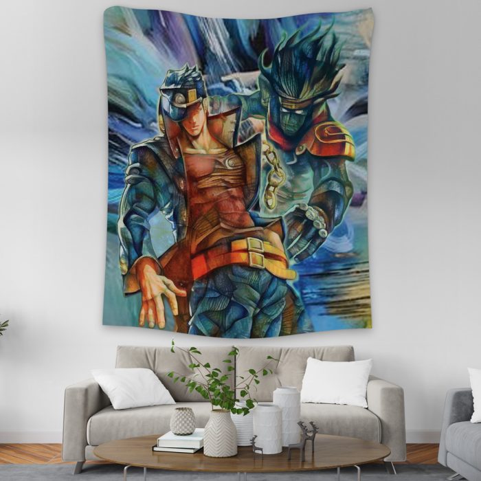 Trippy Jotaro Kujo Star Platinum Jojo’s Bizarre Adventure Tapestry