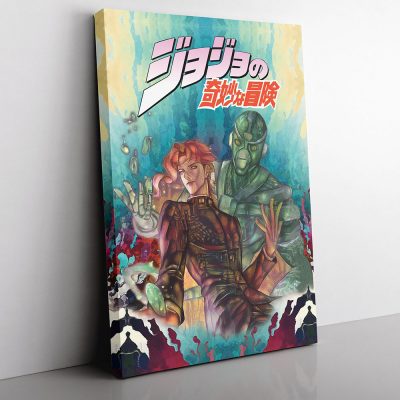 Kakyoin Hierophant Green Jojo’s Bizarre Adventure Canvas Print Wall Art