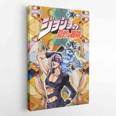 Trippy Melone Babyhead Jojo’s Bizarre Adventure Canvas Print Wall Art