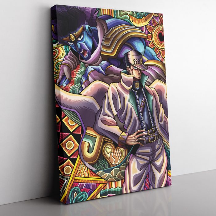 Trippy Jotaro Kujo JoJo's Bizarre Adventure Canvas Print Wall Art