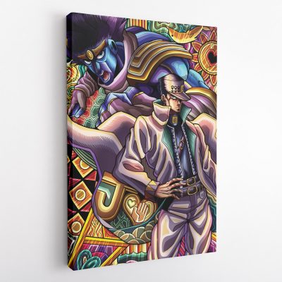 Trippy Jotaro Kujo JoJo's Bizarre Adventure Canvas Print Wall Art