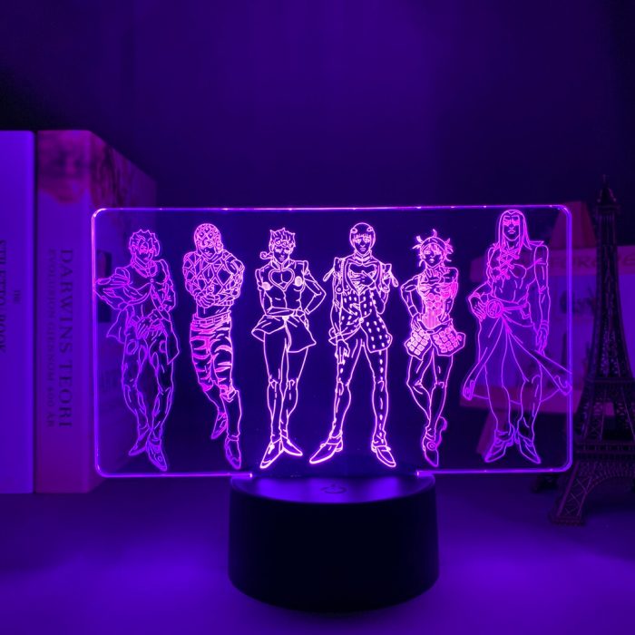 Anime Led Light JoJo s Bizarre Adventure for Kids Bedroom Decoration Nightlight Birthday Gift Room Decor 3 - JJBA Store